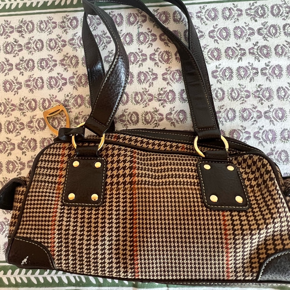 Chaps Houndstooth Handbag - image 7